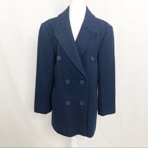 Vintage Pendleton Wool Pea Coat, Size 10, Blue